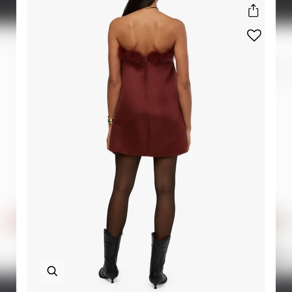 NWT! WeWoreWhat, Strapless Mini Dress, Brown- MSRP $138 - Picture 6 of 12